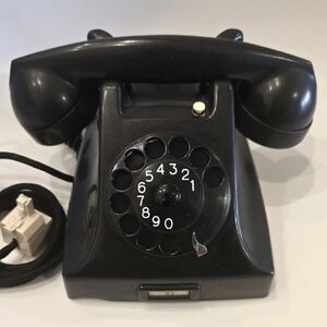 Vintage Ericsson Ruen PTT Black Rotary Dial Telephone